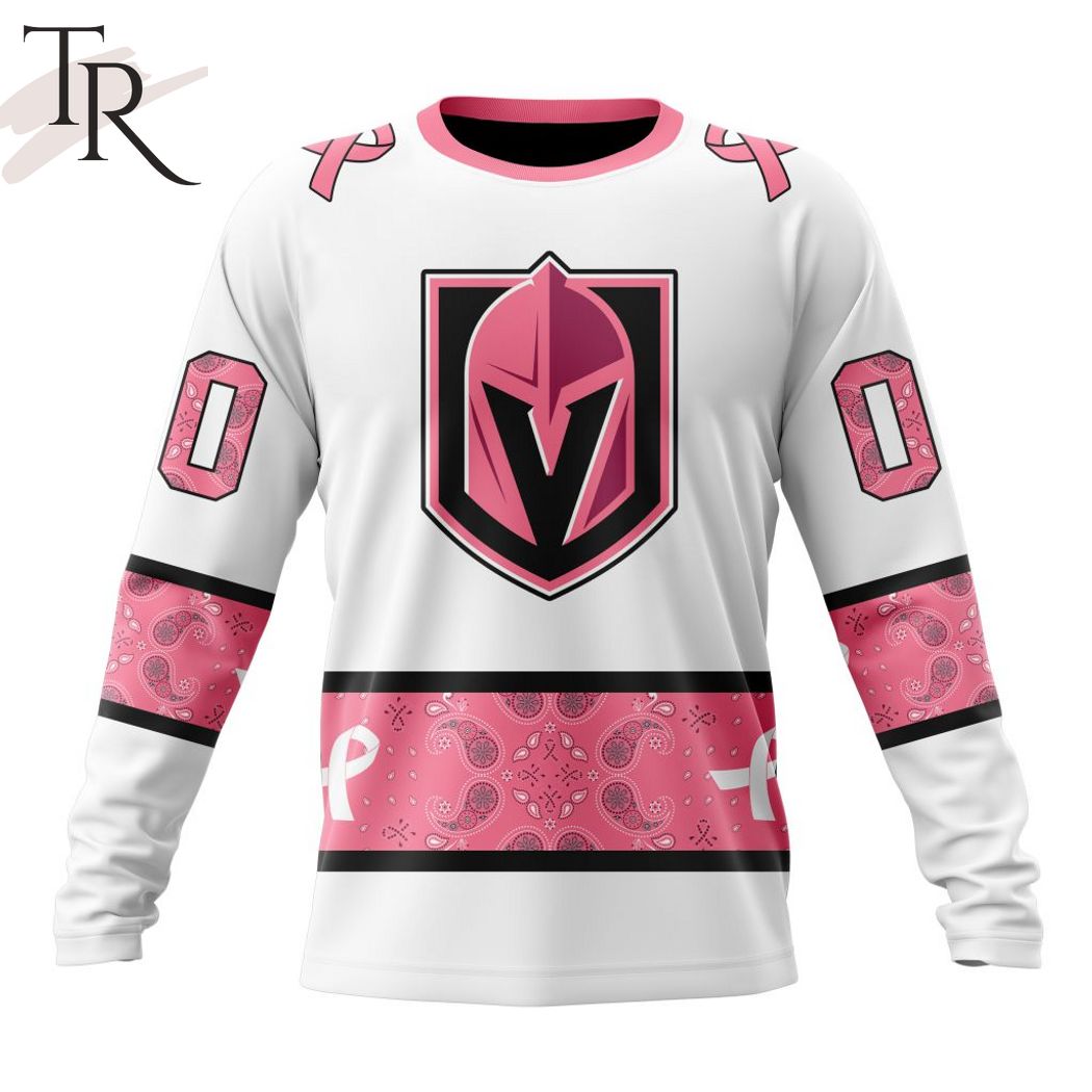 New 2025 NEW] Personalized NHL Vegas Golden Knights In Classic Style With Paisley! IN OCTOBER WE WEAR PINK BREAST CANCER Custom Hoodie - Image 6
